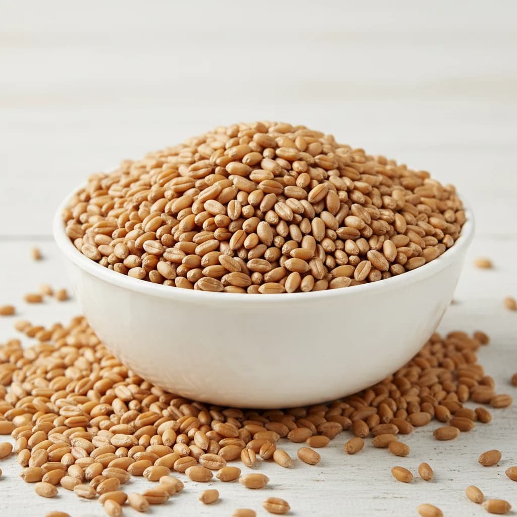 Sharbati Wheat grains in a bowl